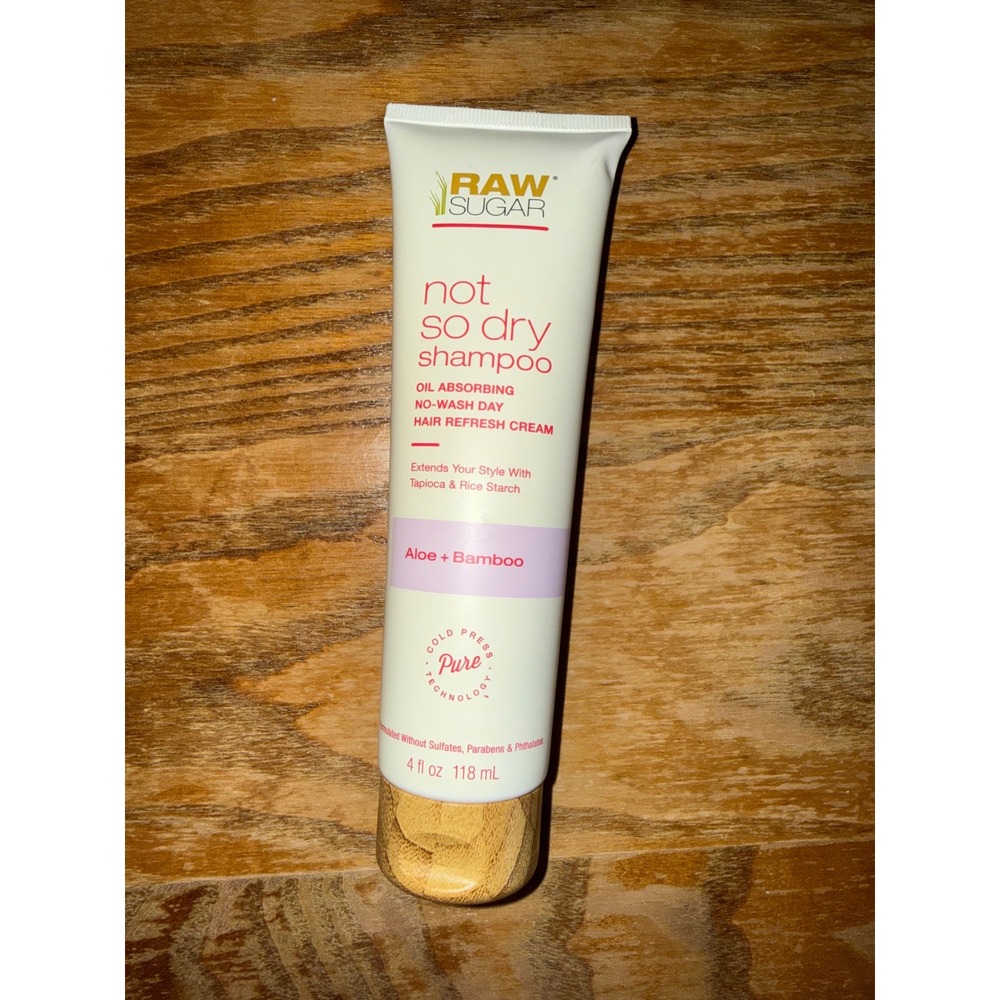 Raw Sugar Not So Dry Shampoo Hair Refresh Cream Aloe Bamboo‎ 4oz Oil Absorbing - Picture 2 of 5